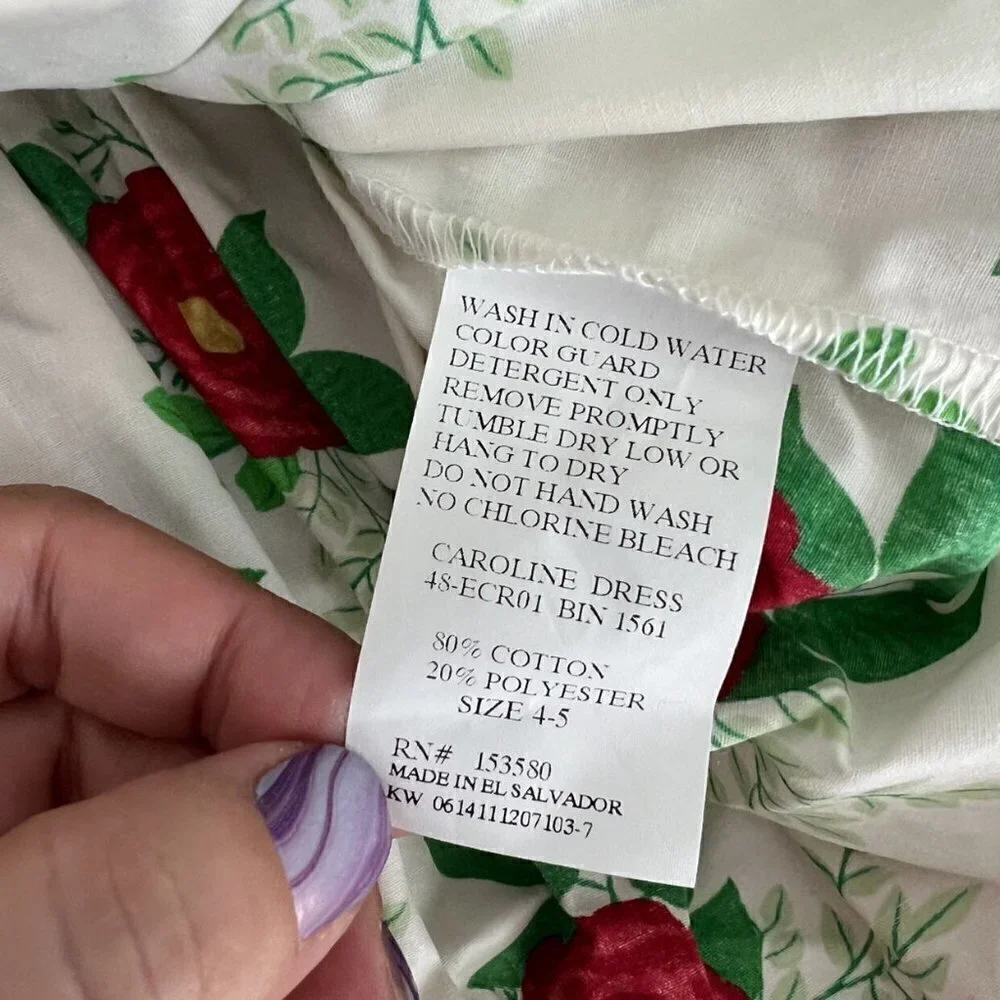 Eleanor Rose Caroline Dress Christmas Roses